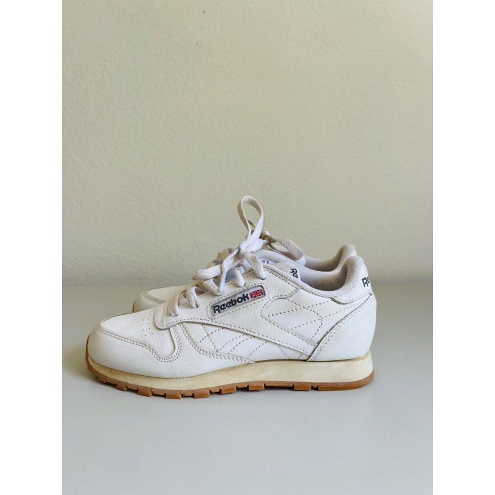 Reebok All White Kids Sneakers - Big boy Sz 1 - Picture 4 of 8